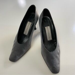 Bandolino Women's Metallic Pewter Silver 3” Heels, Size 8